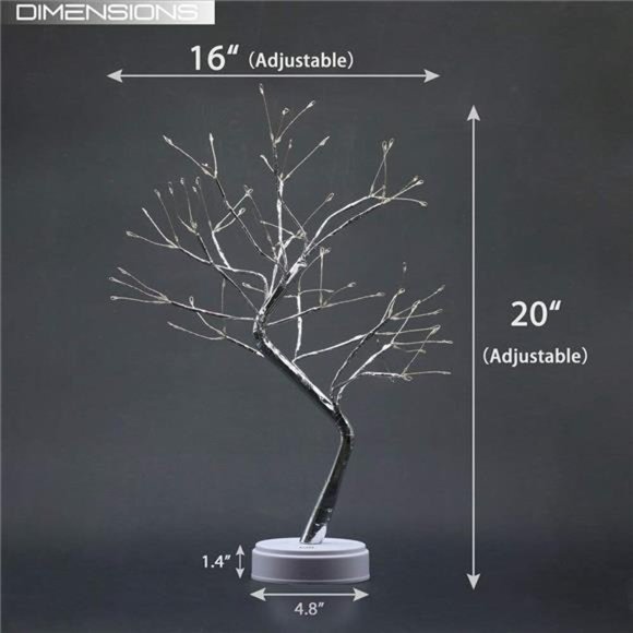 Bonsai Tree Light for Room Decor,Aesthetic Lamps for Living Room,Cute NightLight - Picture 5 of 6